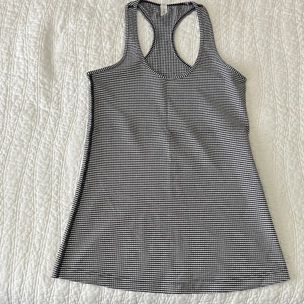 Lululemon Athletica Black and White Checkered Tank Top